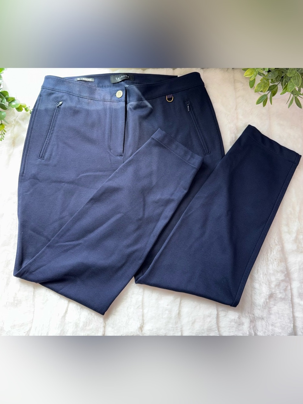 Talbots Navy Ankle Ponte Pants - Size 6P